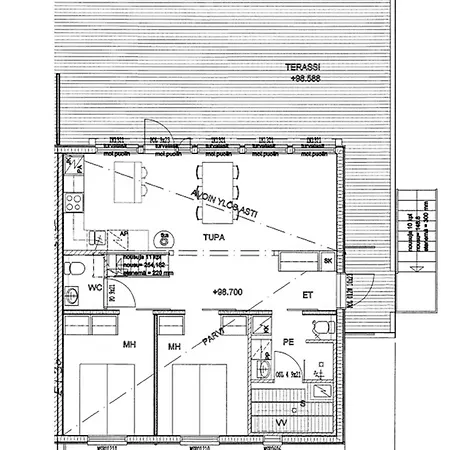 Dom wakacyjny Halla - 8 Henkiloelle, Himosykkoesen Alue, 76m²+36m²